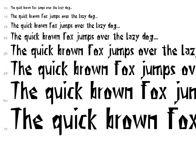 Viktors Littl Creepy Horror font waterfall